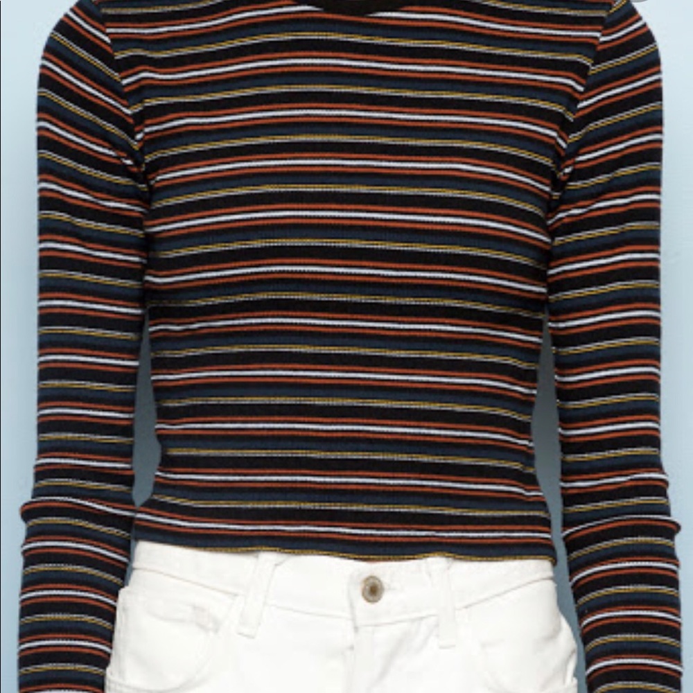 striped long sleeve brandy melville shirt